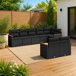Reliable Outdoor Sofa Set: 8 Pieces of Comfort and Style