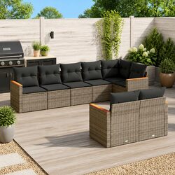 Comfortable 8-Piece Garden Sofa Set with Storage