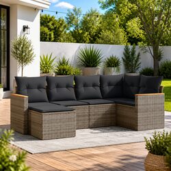 Comfortable and Value-Focused 6-Piece Garden Sofa Set
