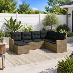 Comfortable and Practical 7 Piece Garden Sofa Set