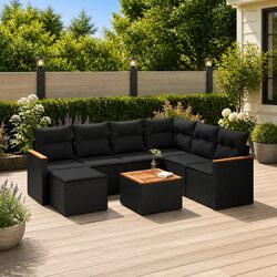 Comfortable and Practical 8-Piece Garden Sofa Set