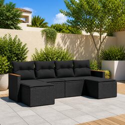 Practical 6 Piece Garden Sofa Set - Comfort Meets Value