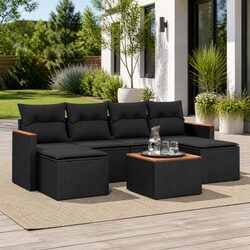 Quality and Comfort in This 7-Piece Garden Sofa Set