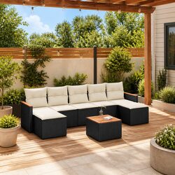 Comfortable 8 Piece Garden Sofa Set with Modular Design