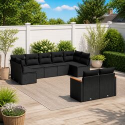 Reliable 9 Piece Garden Sofa Set with Storage