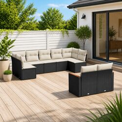 Reassuringly Durable 9 Piece Modular Garden Sofa Set