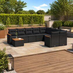 Comfortable 10 Piece Garden Sofa Set with Storage