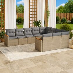 Comfortable 10 Piece Outdoor Sofa Set with Storage Space