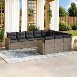 Practical 10-Piece Outdoor Sofa Set for Comfort