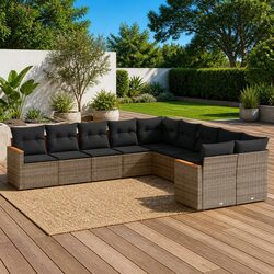 Quality Outdoor 10-Piece Grey Sofa Set for Relaxation
