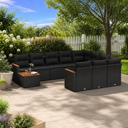 Warm and Practical 11-Piece Garden Sofa Set for Outdoors