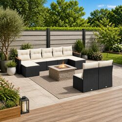 Comfortable and Practical 10-Piece Outdoor Sofa Set