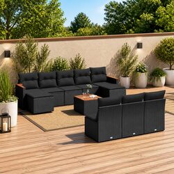 Warm and Functional 11 Piece Garden Sofa Set for Outdoors