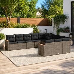 Comfort Meets Value in This 11-Piece Grey Sofa Set