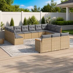 Reliable 13-Piece Garden Sofa Set for Comfort and Value