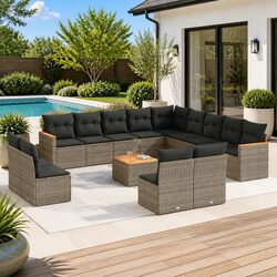 Comfort and Quality in a 14-Piece Garden Sofa Set
