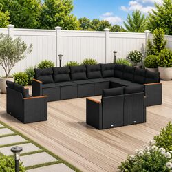 Practical 12 Piece Garden Sofa Set with Storage Function