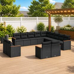 Comfortable and Reliable 13 Piece Garden Sofa Set for Outdoors