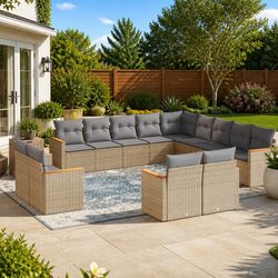 Reassuring Comfort with the 13 Piece Garden Sofa Set