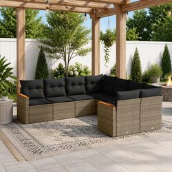 Practical and Value-Driven 8-Piece Rattan Sofa Set