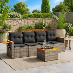 5-Piece Modular Garden Sofa Set with Storage: Quality & Comfort