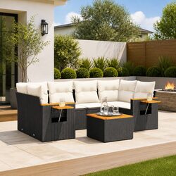 Reliable 7 Piece Garden Sofa Set for Outdoor Use