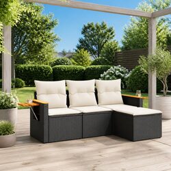 Reliable 4-Piece Garden Sofa Set for Outdoor Comfort