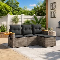 Comfortable and Practical 4-Piece Garden Sofa Set
