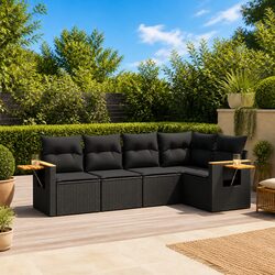 Warm Up Your Outdoor Space with This Black Sofa Set