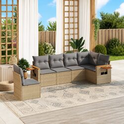 Comfort and Practicality - 6-Piece Garden Sofa Set