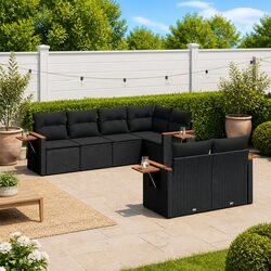 Comfortable 7 Piece Garden Sofa Set with Practical Storage