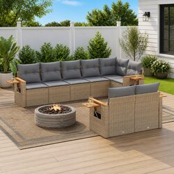 Comfort and Value: Beige 8-Piece Garden Sofa Set
