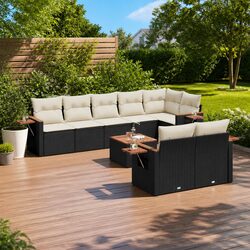 Comfortable 9-Piece Garden Sofa Set with Useful Features