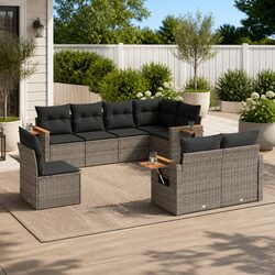 Welcoming 8-Piece Garden Sofa Set with Storage