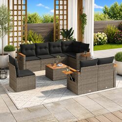 Comfort and Value in This 9-Piece Garden Sofa Set