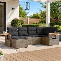 Comfortable 6 Piece Garden Sofa Set for Outdoor Spaces