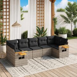 Reliable 7-Piece Outdoor Sofa Set with Storage and Cushions
