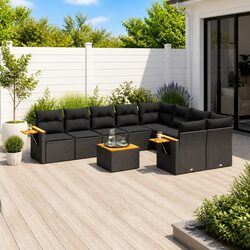 Affordable Comfort: 10 Piece Outdoor Sofa Set with Cushions