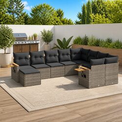 Comfortable and Practical 10-Piece Garden Sofa Set