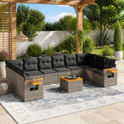 Practical 11-Piece Garden Sofa Set for Easy Outdoor Living