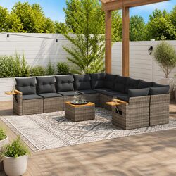 Comfortable 11 Piece Garden Sofa Set with Storage
