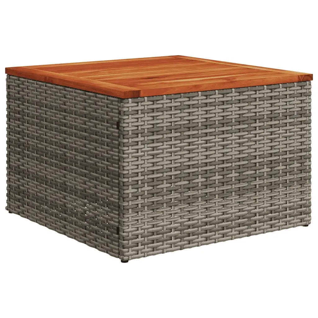 11 Piece Outdoor Garden Sofa Set with Storage Cushions Grey Poly Rattan