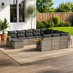 Comfortable and Value-Focused Grey 11 Piece Garden Sofa Set
