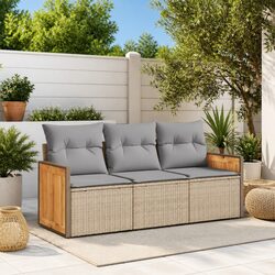 Comfortable Modular Outdoor Sofa Set - 3 Pieces in Beige