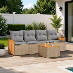 Comfortable 5-Piece Garden Sofa Set with Storage Solutions