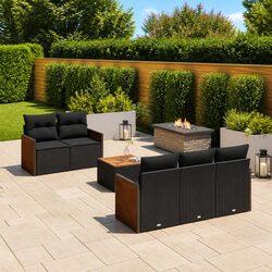 Reliable 6-Piece Garden Sofa Set with Storage