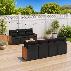 Practical 8-Piece Garden Sofa Set with Storage Solutions