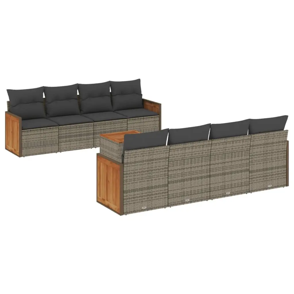 9-Piece Garden Sofa Set with Storage and Comfort