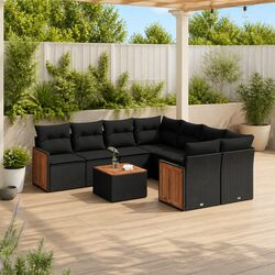 Warm 9-Piece Outdoor Garden Sofa Set with Comfort in Mind