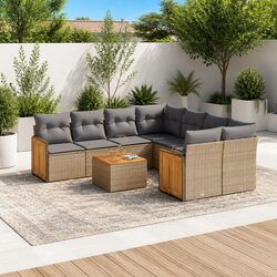 Comfortable and Practical 9 Piece Garden Sofa Set